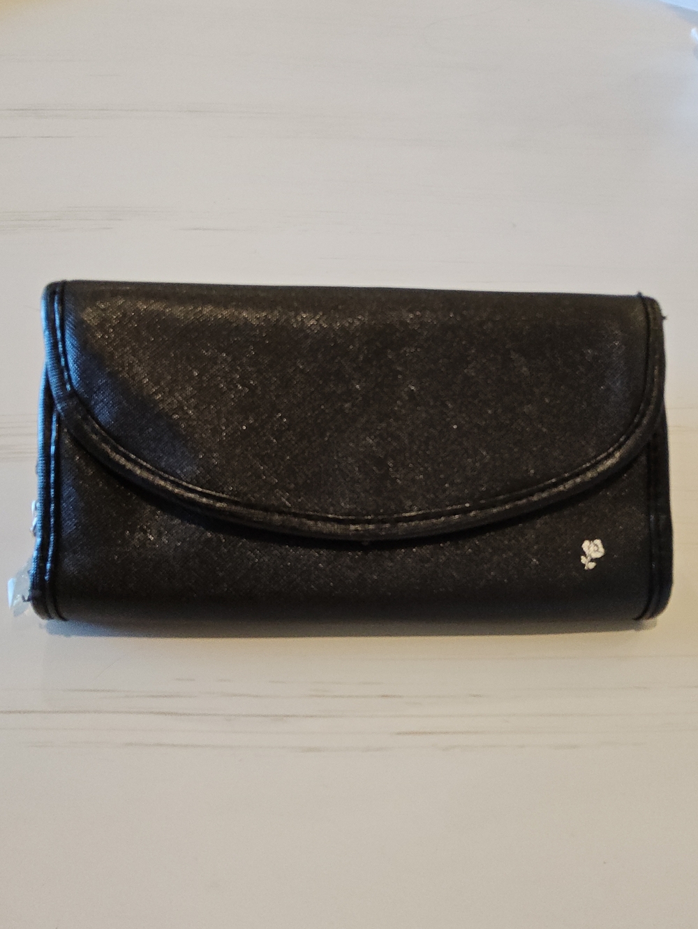 Lancome Black Women's Fold-Over accessories cosmetic bag Clutch